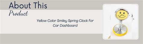 Laps of Luxury® Steel Smiley Spring Analog Clock in Yellow Colour for ...