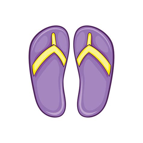 icono de sandalias flip flop, estilo de dibujos animados 14595804 ...