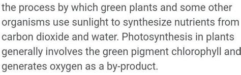 Define photosynthesis in a short paragraph - Brainly.in