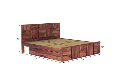 Buy Bedswind Drawer Storage Bed (King Size, Teak Finish) Online in ...