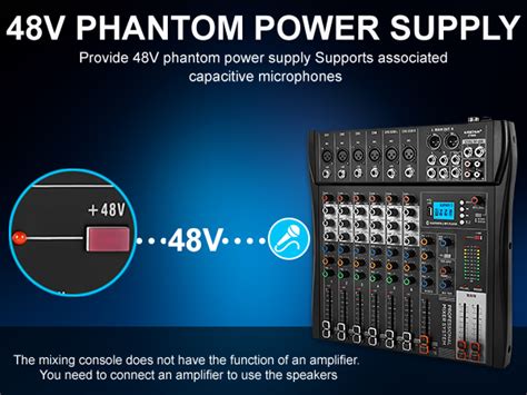 6 Channel Audio Mixer With Bluetooth Professional Dj Mixer Board ...