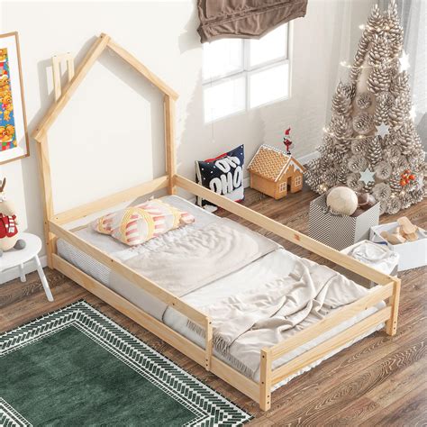 Snapklik.com : Dolonm Twin Size Montessori Toddler Floor Bed Frame ...