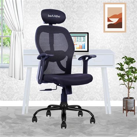 beAAtho® Leo Ergonomically Adjustable Executive High Back Mesh Home ...
