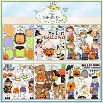 Halloween Hodge Podge Clip Art Bundle - 6 Colored Clip Art Sets | TPT