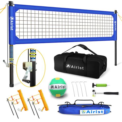 Airist Heavy Duty Volleyball Net Outdoor with Steel Anti-Sag System ...