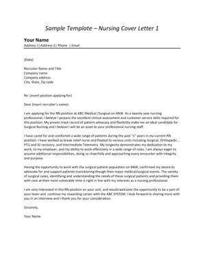 Fillable Online national careerservices wgu Sample Template Nursing ...