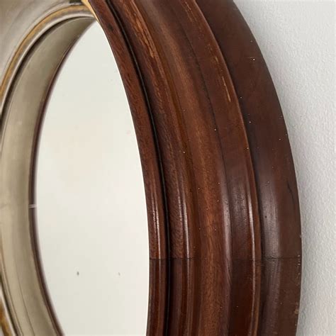 Mahogany Parcel Gilt Antique Round Mirror