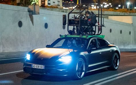 The Porsche Taycan stunt car in Den of Thieves 2: Pantera