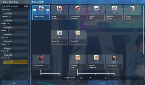 PSO2 NGS Bouncer Skill Tree 的图像结果