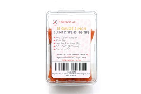 15 Gauge 2 Inch Blunt Tipped Dispensing Needles Luer Lock | Desertcart ...