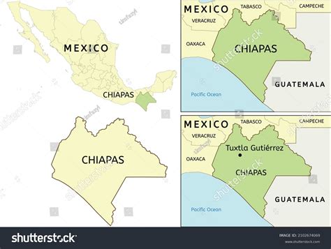 Mapa Chiapas Mexico
