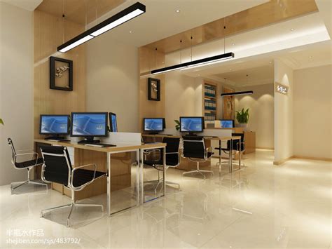 45平米小办公室装修设计效果图_岚禾设计