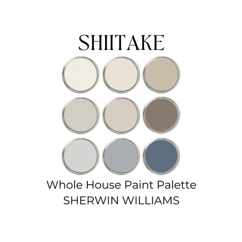 Shiitake Sherwin Williams Paint Palette, Greige Sherwin Williams Blue ...