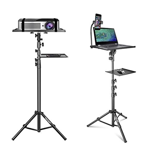Buy Mercase Projector Tripod Stand with 2 Shelves Adjustable Height 31 ...