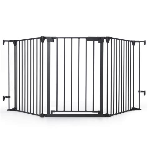 Toocapro 33" - 80" Wide Metal Safety Gate Baby Gates Fireplace Fence 3 ...