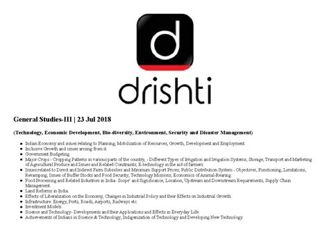 Indian Economy and Development Issues: Comprehensive Notes (Drishtiias ...