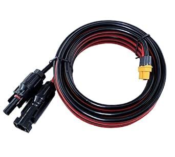 iHaospace Solar to XT60 Extension Cable 10FT 10AWG, Solar Panel ...