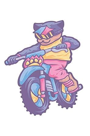 Motocross Cat Notebook: Graph Paper Journal 6x9 - 120 Pages ...