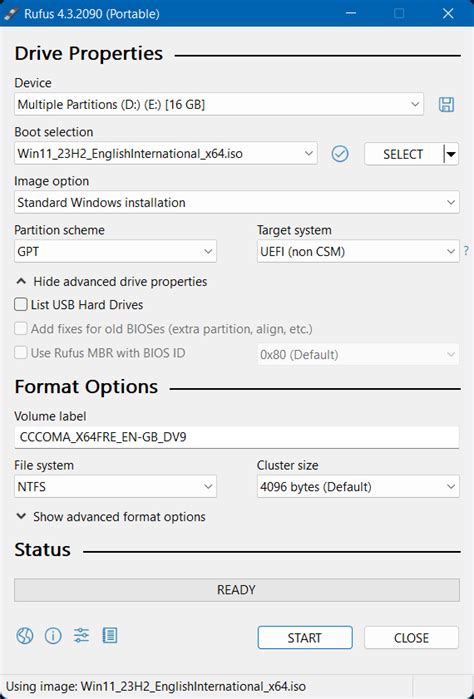 Image result for Rufus GUI