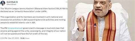 India bans Islamist separatist group MLJK-MA; declared unlawful ...