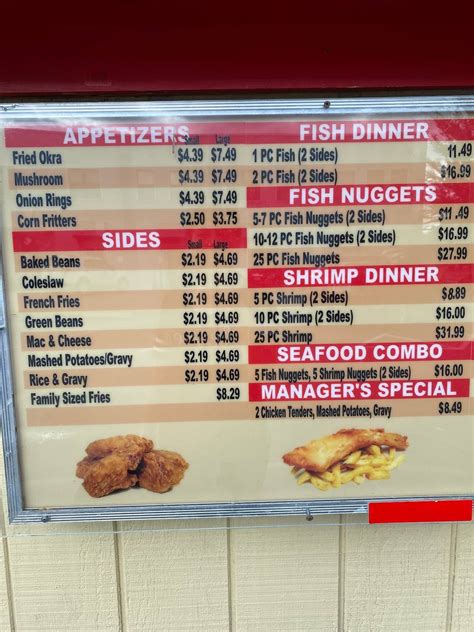 Menu at Fish & Chix restaurant, Umatilla, 100 N Central Ave