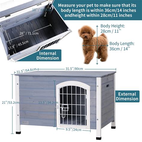 Petsfit Wooden Dog Crate Indoor with Barrier Safety Gate,Large Wooden ...