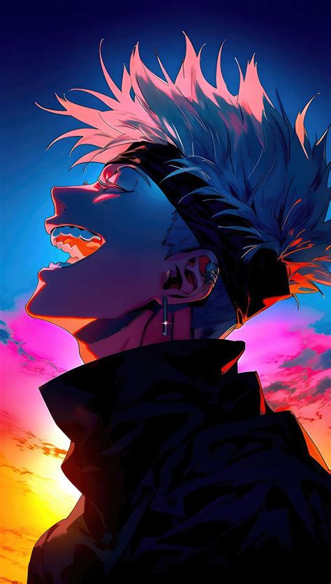 Satoru Gojo from Jujutsu Kaisen Anime Wallpaper 4K for iPhone and ...