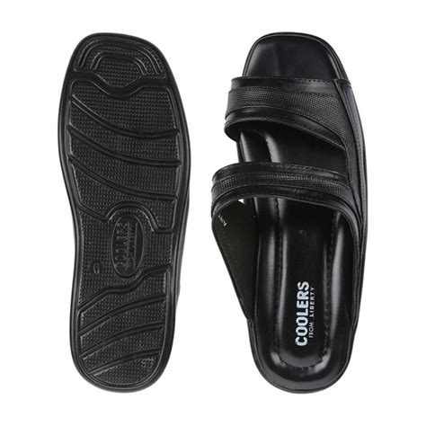 Buy Coolers Casual (Black) Slippers For Men 2050-01 By Liberty