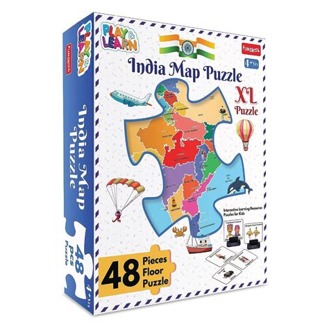 Funskool Play & Learn-India Map Large Size 48 Pieces Puzzle | Buy — Toycra