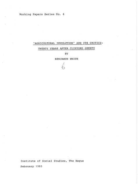 Image result for Agricultural Involution