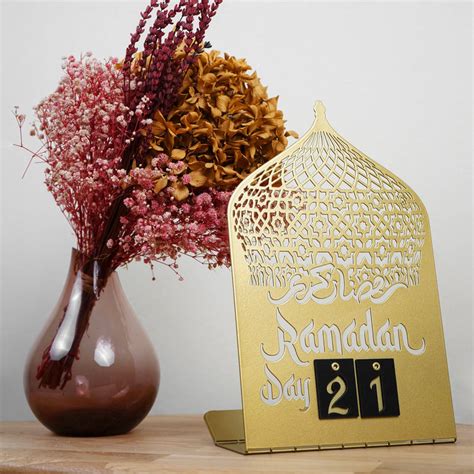Ramadan Calendar Metal Islamic Table Decor – auromin.in