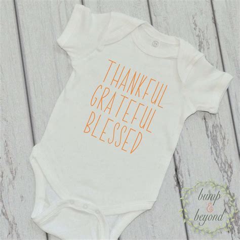 Baby Thanksgiving Outfit Thankful Grateful Blessed Baby Boy Baby Girl – Bump and Beyond Designs