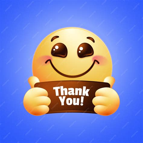 Premium Vector | Thank you emoji illustration