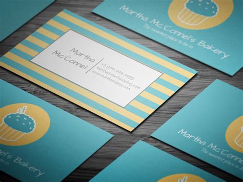 Business Cards for Bakery 的图像结果