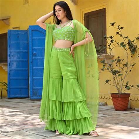Limelight Sharara With Shrug Set For Women Online – UrbanStree