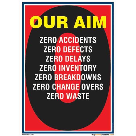 buysafetyposters.com - Our Aim Poster In English Vinyl Sun Board (A4, 8 ...
