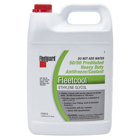 Fleetguard Fleetcool Ethylene Glycol Coolant | 50/50 Prediluted | CC89 ...