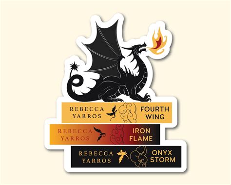 Fourth Wing Book Stack Sticker, Fourth Wing, Bookish Sticker, Kindle ...