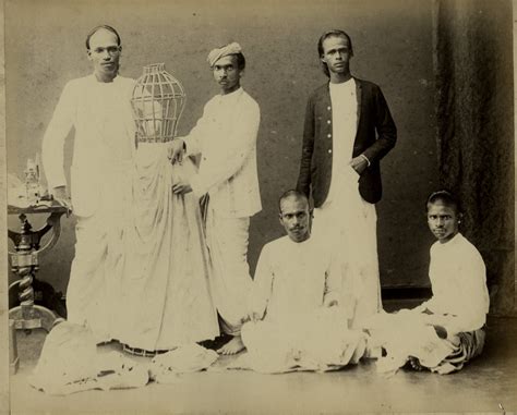 Group of Men with a Cage - Sri Lanka 1890s - Old Indian Photos