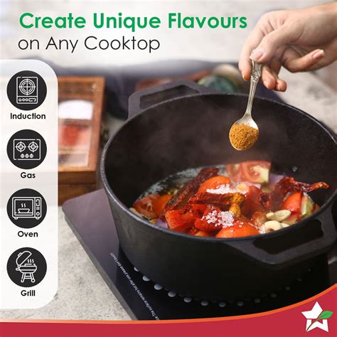 Shop Forza Cast-iron Casserole With Lid 25 Cm Online At Best Price ...