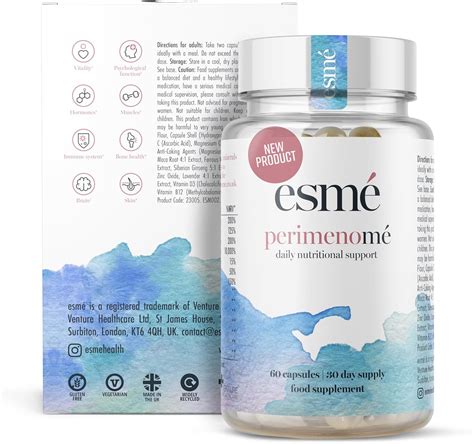 Esme Menopause Supplements Perimenopause Supplements 1 Month Supply - Daily Support for The ...