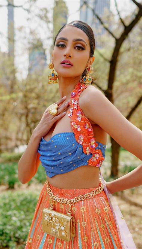 SERENITY- Lilac Printed and embellished full lehenga set – Papa Don't ...