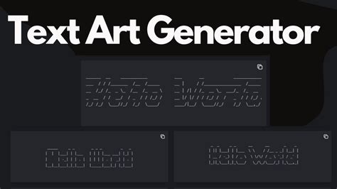 Text Art Generator | Copy and Paste