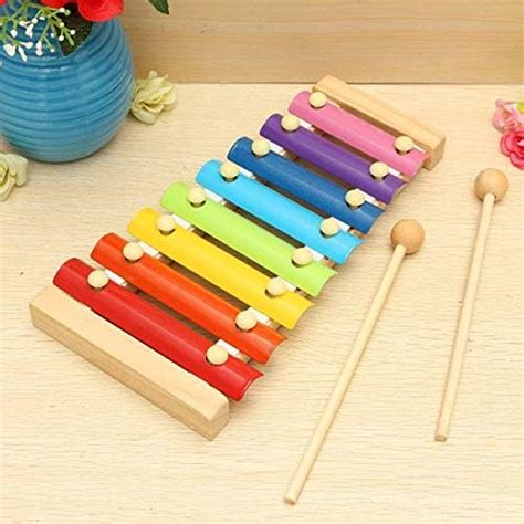 Buy Crazycrafts Wood; Metal Big Xylophone Musical Toy with 8 Notes ...