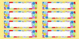 Editable Tray Labels - Gratnell Tray Labels - Back to School