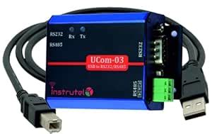 instrutel Systems Aluminium UCOM-03 USB to Isolated RS485/RS232 Data ...