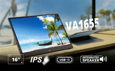 ViewSonic 40.64 Cm (16") FHD Portable Monitor for Multitasking Laptop ...