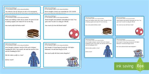 Profit and Loss Challenge Cards (teacher made) - Twinkl