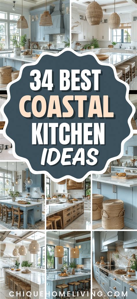 34 Dreamy Coastal Kitchen Ideas to Inspire You | Coastal kitchen decor ...