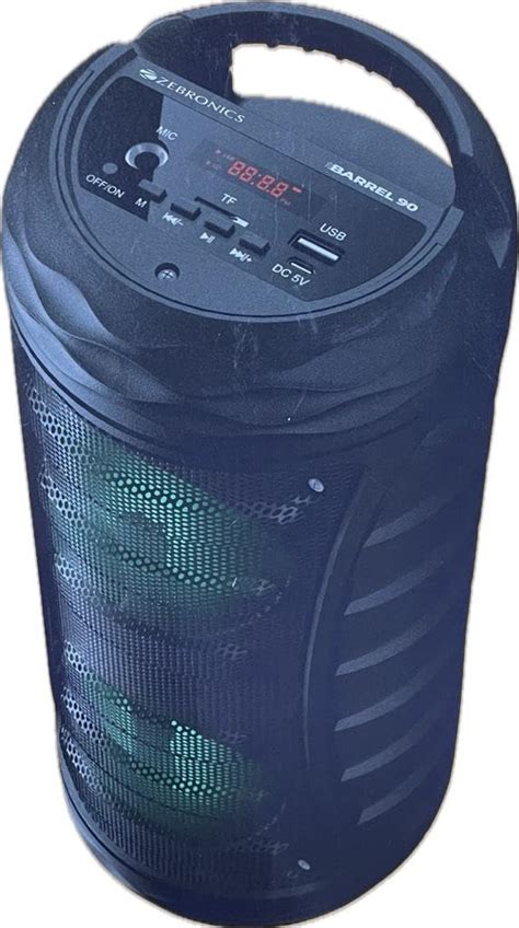 ZEBRONICS Barrel 90 Bluetooth Speaker BT v5.0 16.51cm Full-Range Driver ...